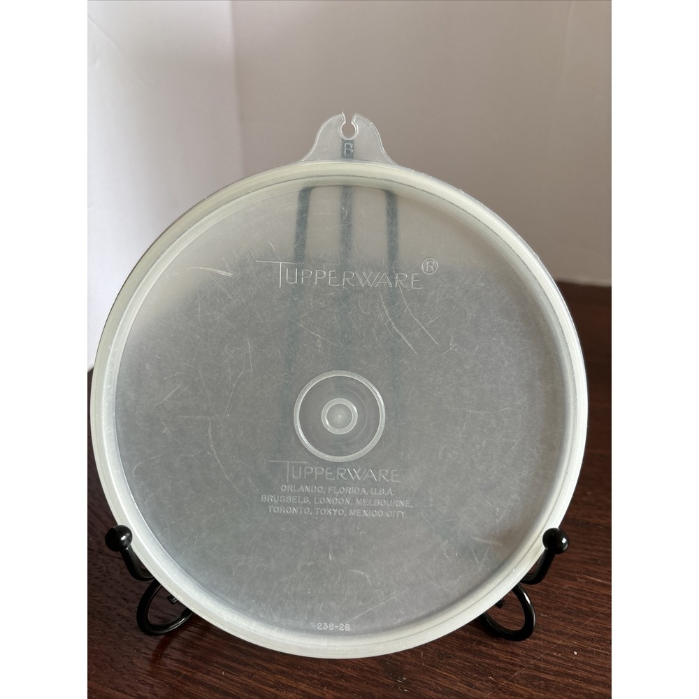 Vintage Tupperware 238-26 Round  5" Replacement LID Used B‎ Tab